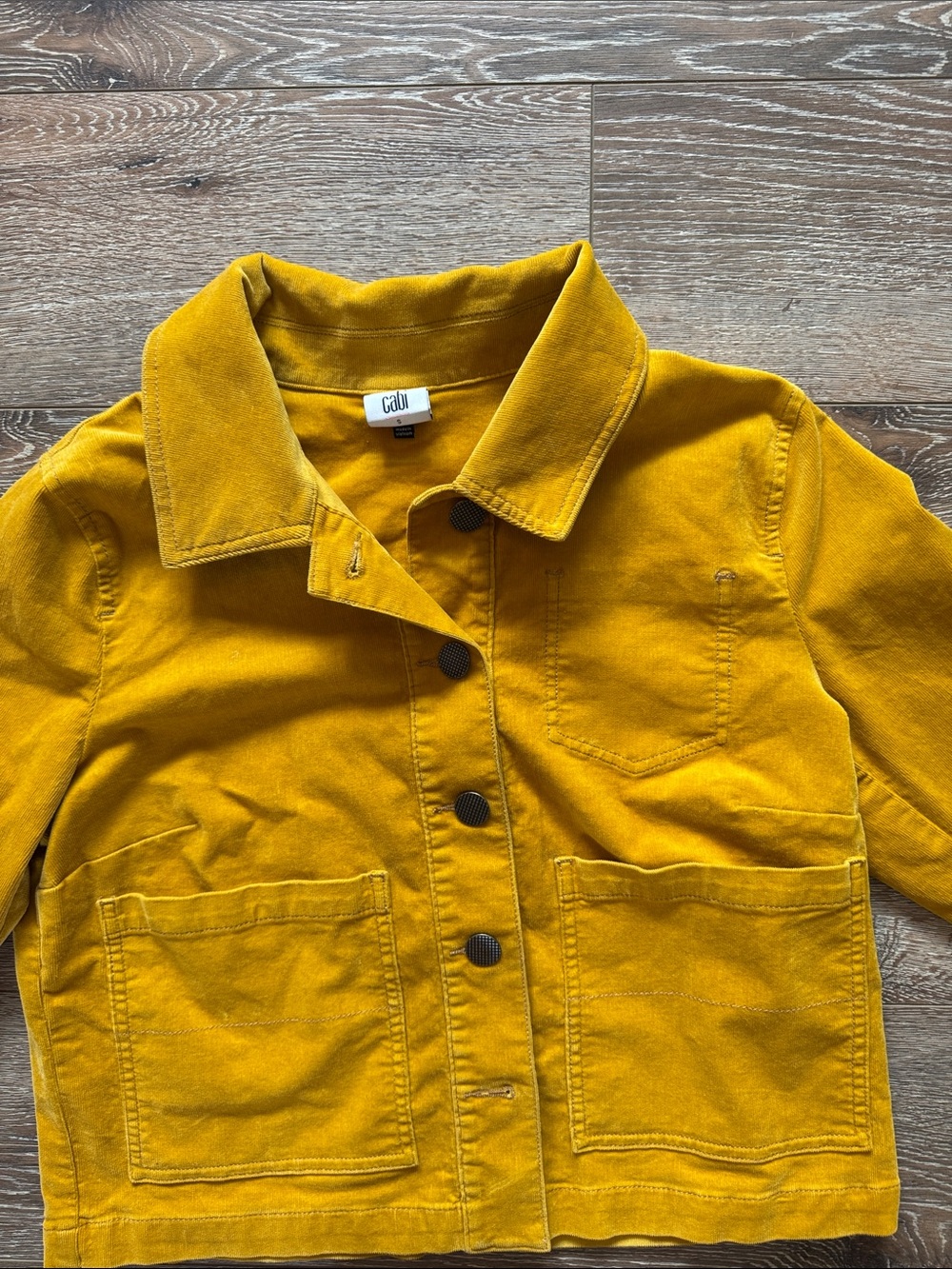 CAbi Small Golden Yellow Top with Label Detail Size: Small - Picture 3 of 12